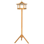 Tall Wooden Bird Feeder Stand with Tripod Base - soilcommander