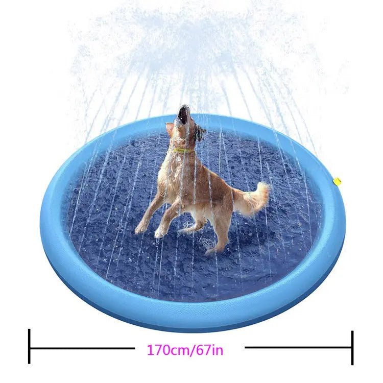 Thickened Cooling Pet Splash Pad Sprinkler Mat for Dogs - soilcommander
