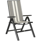 UK Black Rattan Reclining Garden Chair - 5 Position - soilcommander