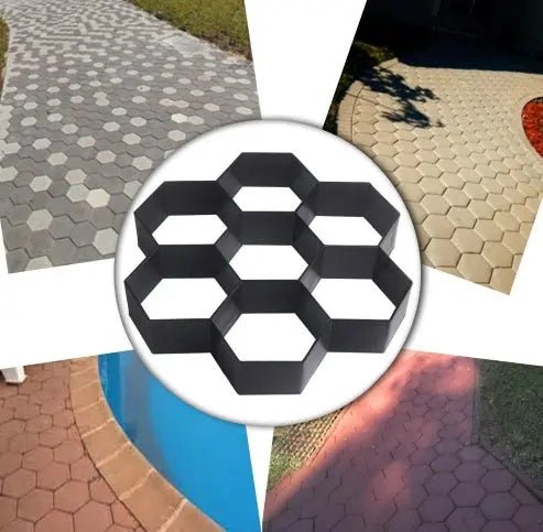 Ultralight diy garden paving mould hexagonal fancy mould - soilcommander