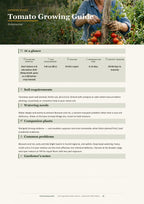 Inside the USA vegetable garden planner PDF — A crop guide — spacing, soil, watering and problems at a glance (page 41)