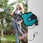 Wall Mounted Hose Reel: 15m Auto Rewind Garden Hose - soilcommander