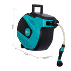 Wall Mounted Hose Reel: 15m Auto Rewind Garden Hose - soilcommander