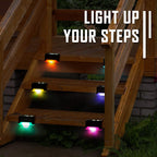 Waterproof Solar LED Step Lights | Auto Dusk - to - Dawn Outdoor Stair Lighting - soilcommander