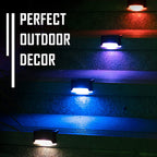 Waterproof Solar LED Step Lights | Auto Dusk - to - Dawn Outdoor Stair Lighting - soilcommander