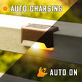 Waterproof Solar LED Step Lights | Auto Dusk - to - Dawn Outdoor Stair Lighting - soilcommander