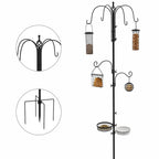 Wild Bird Feeding Station UK - 6 Hooks & 4 Feeders SoilCommander - soilcommander