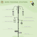 Wild Bird Feeding Station UK - 6 Hooks & 4 Feeders SoilCommander - soilcommander