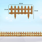 Wooden Garden Border Fence - 12 Pack Picket Edging - soilcommander