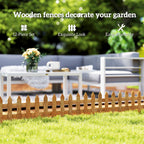 Wooden Garden Border Fence - 12 Pack Picket Edging - soilcommander