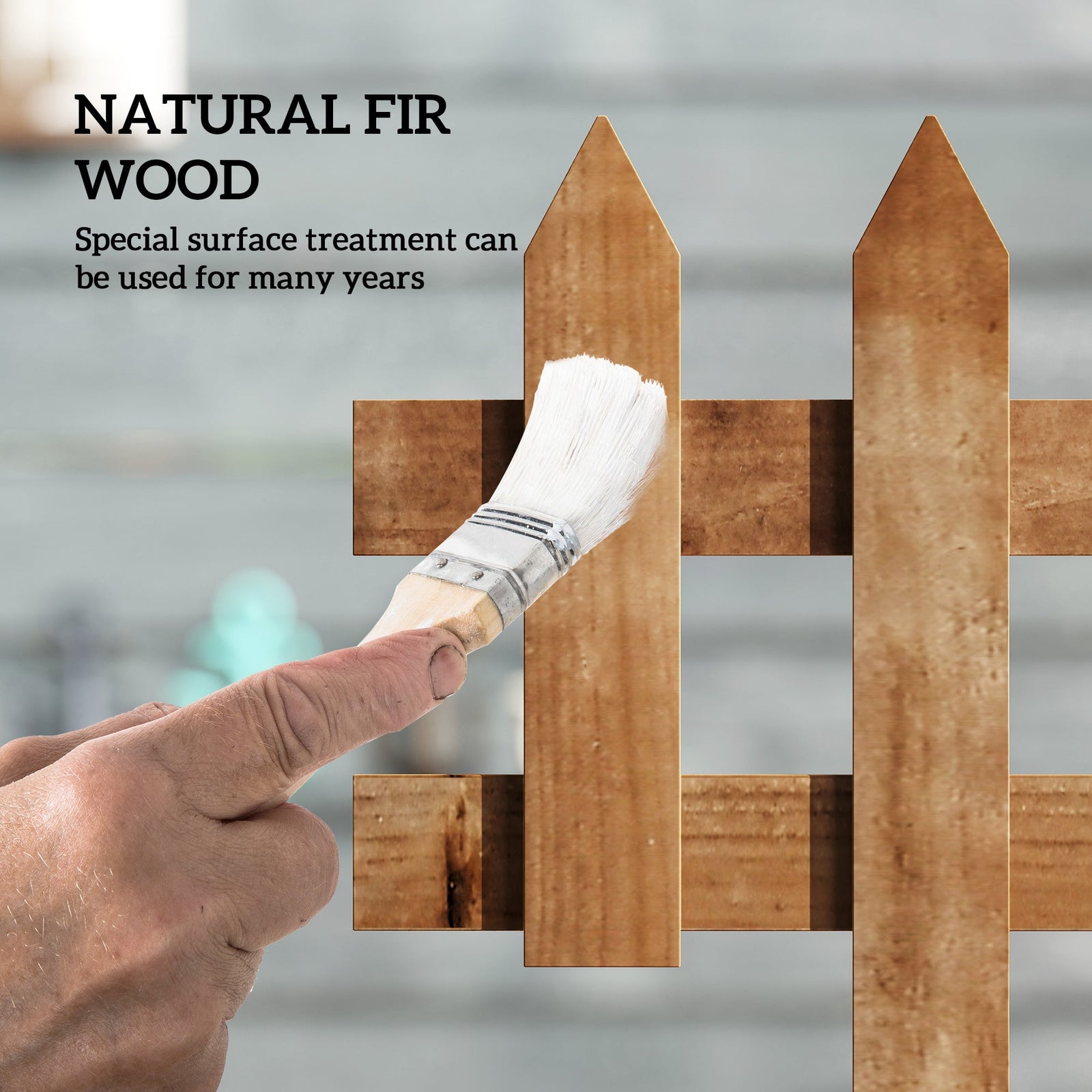 Wooden Garden Border Fence - 12 Pack Picket Edging - soilcommander