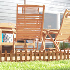 Wooden Garden Border Fence - 12 Pack Picket Edging - soilcommander