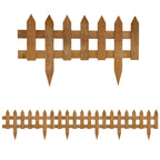 Wooden Garden Border Fence - 12 Pack Picket Edging - soilcommander