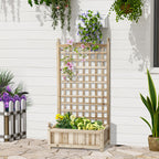 Wooden Planter Box with Trellis – Raised Garden Bed for Climbers - soilcommander