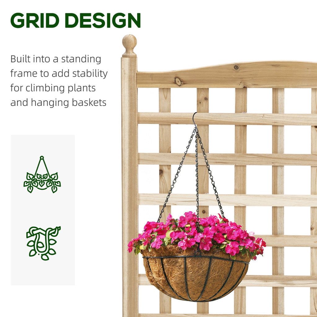 Wooden Planter Box with Trellis – Raised Garden Bed for Climbers - soilcommander