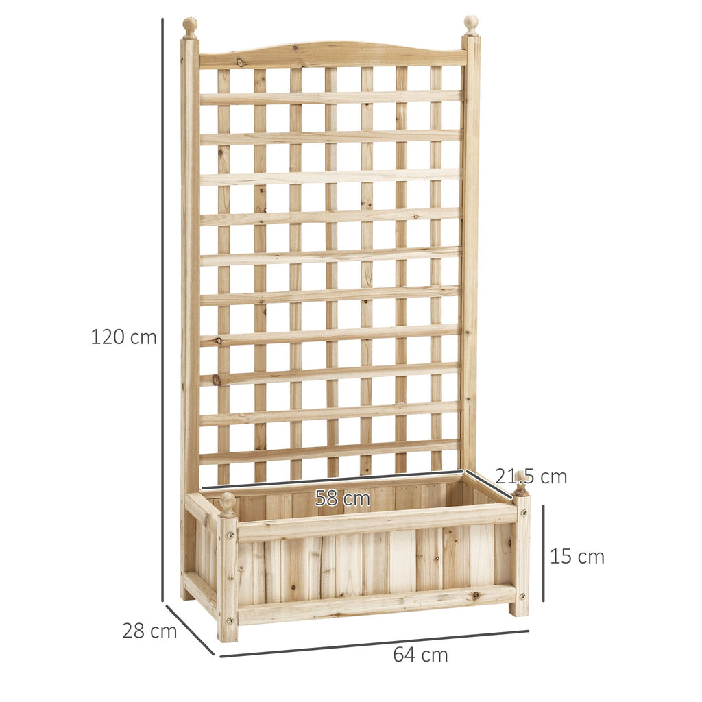 Wooden Planter Box with Trellis – Raised Garden Bed for Climbers - soilcommander