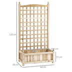 Wooden Planter Box with Trellis – Raised Garden Bed for Climbers - soilcommander