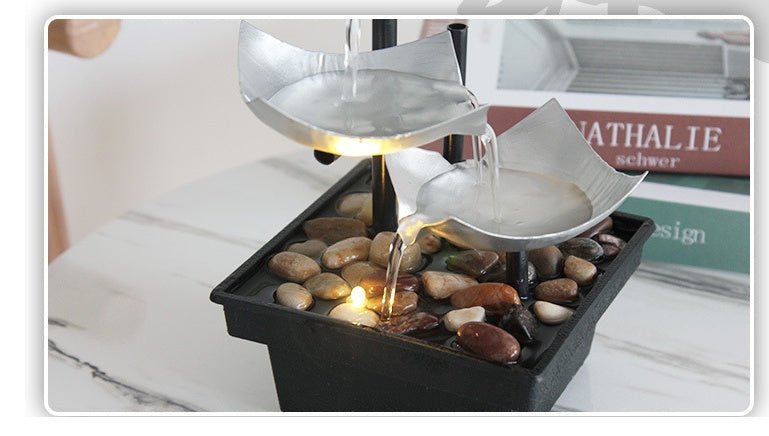 Zen LED Desktop Water Fountain — Relaxing Indoor Tabletop Decor - soilcommander